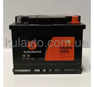 Батарея акумуляторна Eurorepar 12В 60Аг 640А(EN) R+, 1632648780 EUROREPAR